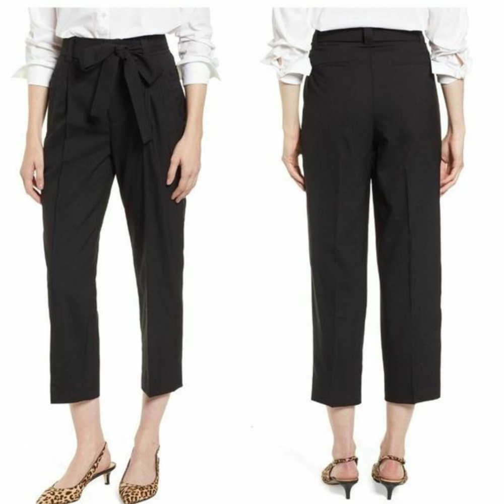 J.Crew Collection Tie Waist Pants In Black Size 14